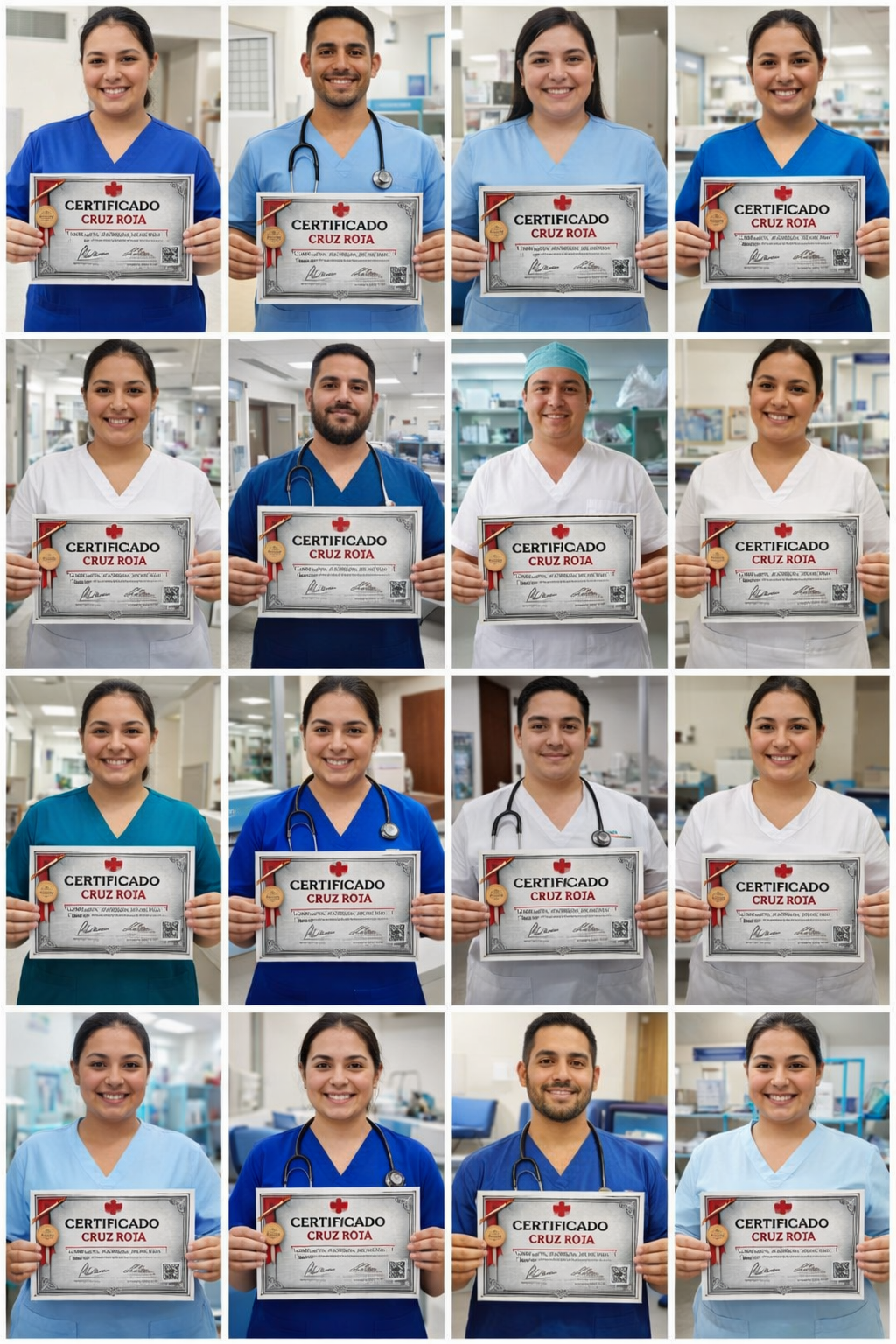 Profissionais certificados em primeiros socorros